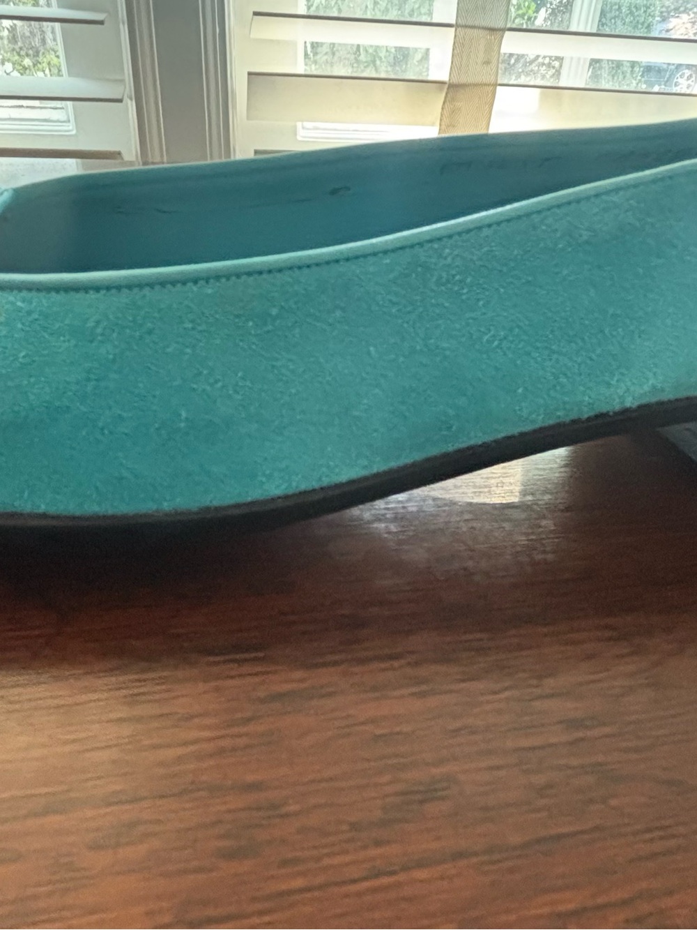 Salvatore Ferragamo Vara Suede Flats – Turquoise – Size 6 – Made in Italy – NEW - Picture 4 of 9